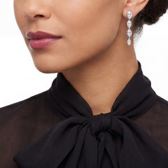 Mini Dew Drop Earrings. White Gold