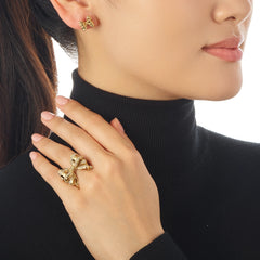 Mini Golden Bow Earrings