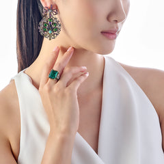 Emerald Cinderella Ring