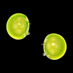Neon Green Tinkerbell Earrings. Lab-Grown Simulated Diamond