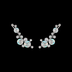 Opal Constellation Ear Cuffs. Lab-Grown Opal