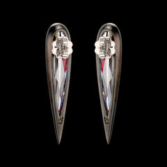 Origami Diamond Glimmer Earrings. Lab-Grown Simulated Diamond
