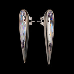 Origami Diamond Glimmer Earrings. Lab-Grown Simulated Diamond