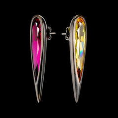 Origami Ruby Glimmer Earrings. Lab-Grown Ruby