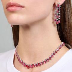 Padparadscha Orchid Cascade Earrings
