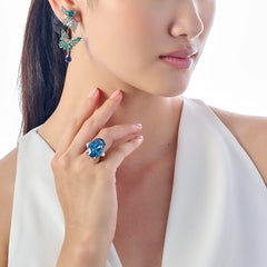 Paraiba Garden Butterfly Earrings