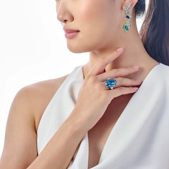 Paraiba Garden Butterfly Earrings