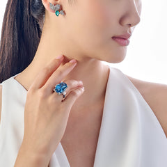 Paraiba Garden Butterfly Earrings