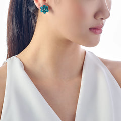 Paraiba Marguerite Daisy Earrings