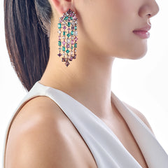 Paraiba Pink Cascade Earrings