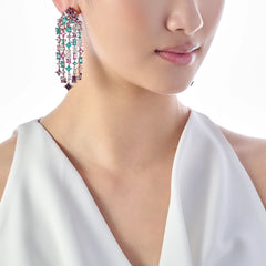 Paraiba Pink Cascade Earrings