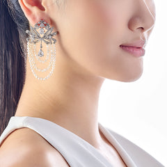 Pearl Garland Ruban Earrings