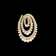 Pearl Vortex Hoop Earrings