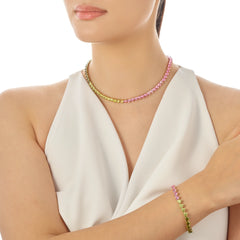 Peony Eternity Heart Necklace