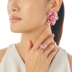 Peony Poppy Earrings