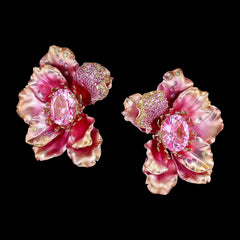 Peony Poppy Earrings