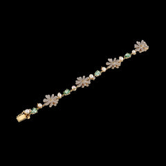 Peridot Daisy Diamond Bracelet