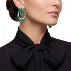 Petite Emerald Vortex Earrings
