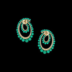 Petite Emerald Vortex Earrings