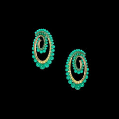 Petite Emerald Vortex Earrings