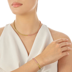 Petite Peony Eternity Heart Necklace