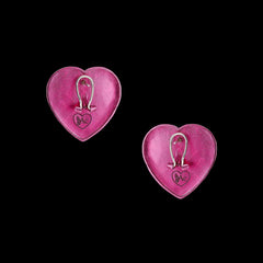 Plum Heart Earrings