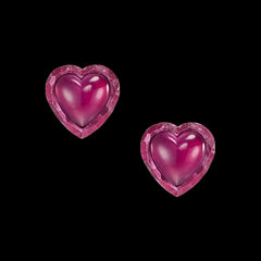 Plum Heart Earrings