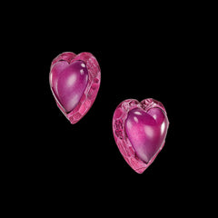 Plum Heart Earrings