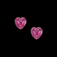 Plum Heart Studs