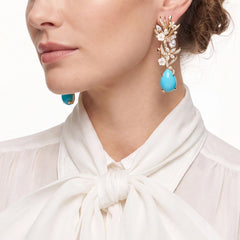 Posie Turquoise Earrings. Lab-Grown Turquoise