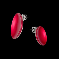 Primary. Crimson Aluminium Earrings