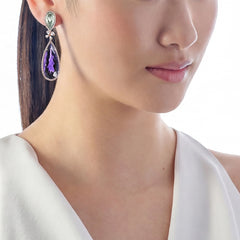 Quartz Amethyst Papillon Earrings