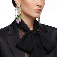 Rainbow Cascade Long Earrings