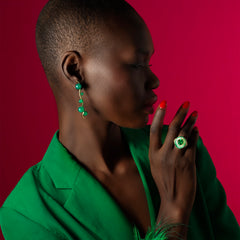 Emerald Sugarloaf Ring