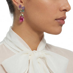 Raspberry Drop Earrings