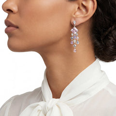 Rose Asscher Drop Earrings