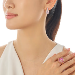 Rose Celestial Halo Earrings