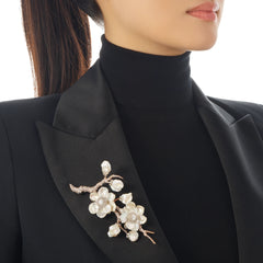 Rose Cherry Blossom Brooch