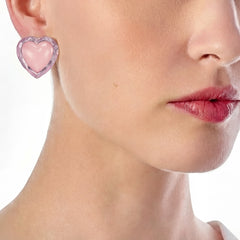 Rose Heart Earrings
