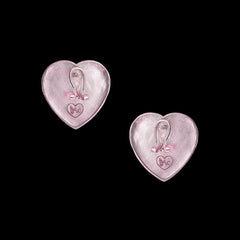 Rose Heart Earrings