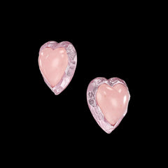 Rose Heart Earrings