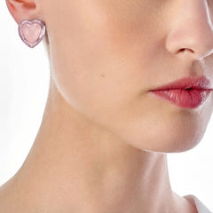 Rose Heart Studs