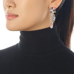 Rose Quartz Palm Earrings