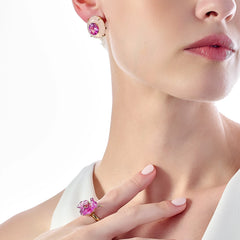 Rose Quartz Pebble Earrings