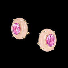 Rose Quartz Pebble Earrings