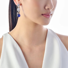 Royal Blue Drop Berry Earrings