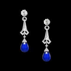 Royal Blue Lattice Earrings