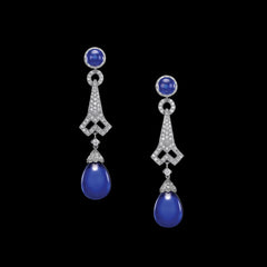 Royal Blue Lattice Earrings