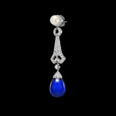 Royal Blue Lattice Earrings