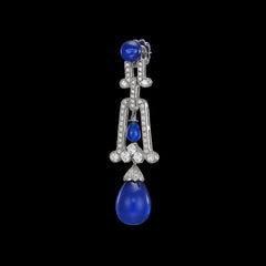 Royal Blue Moderne Earrings